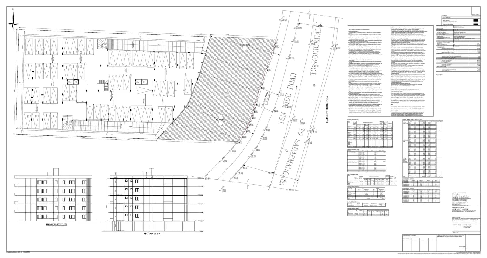 SLV Enclave: Approved Building Plan, page 1 (filed with Karnataka RERA)