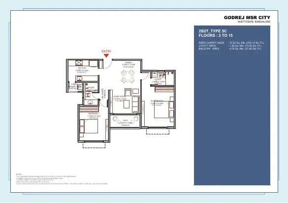 Barca At Godrej MSR City: 8 Project Brochure, page 7 (filed with Karnataka RERA)