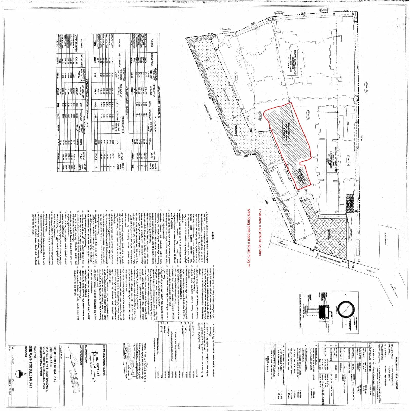 JRC Wild Woods: Approved Building Plan (filed with Karnataka RERA)
