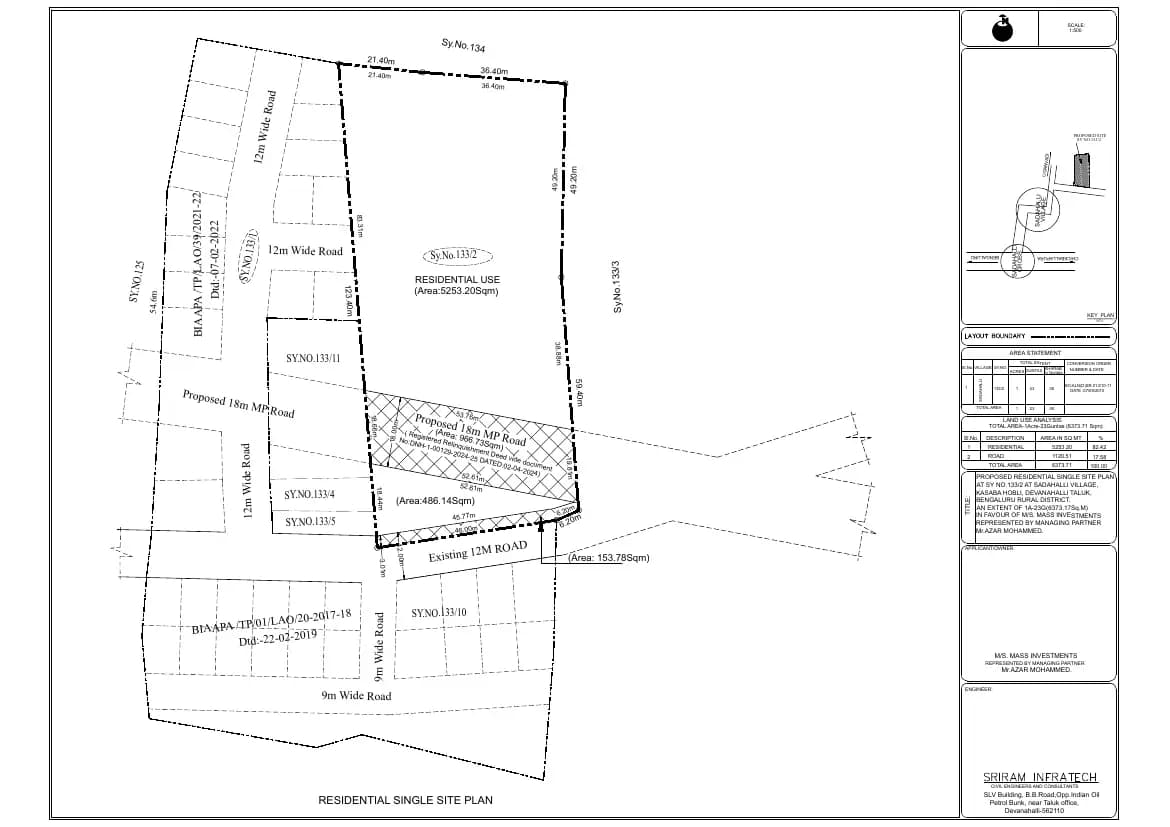 Hydenben Clifton: Approved Building Plan (filed with Karnataka RERA)