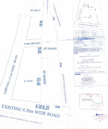 Sri Sai Nandana Regal: Single Plot Layout Plan.pdf (filed with Karnataka RERA)