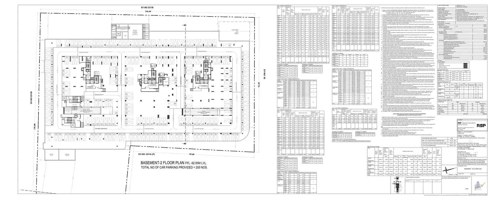 Brigade Avalon: Brigade Avalon - Basement 02 Floor Plan.pdf (filed with Karnataka RERA)