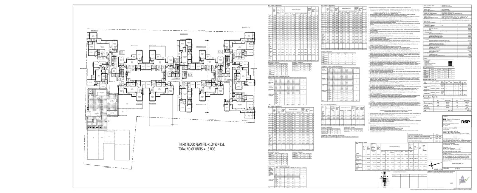 Brigade Avalon: Brigade Avalon - Third Floor Plan.pdf (filed with Karnataka RERA)