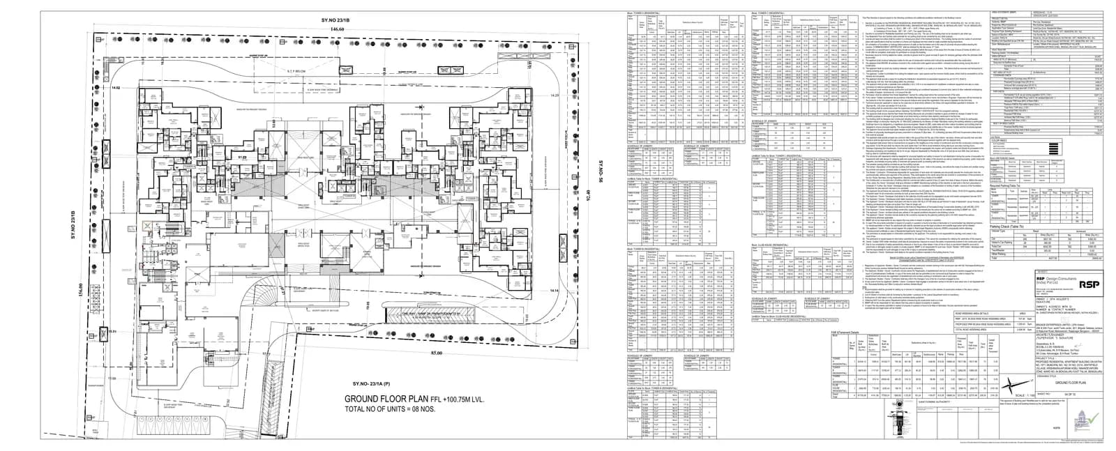 Brigade Avalon: Brigade Avalon - Ground Floor Plan.pdf (filed with Karnataka RERA)