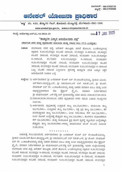MSR Ista Dusk And Dawn: Layout Plan Approval copy (filed with Karnataka RERA)