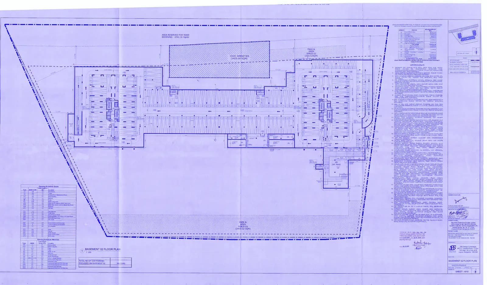 Assetz Zen & Sato: Annexure 7-Sanctioned Drawings-Secound Floor Plan (filed with Karnataka RERA)