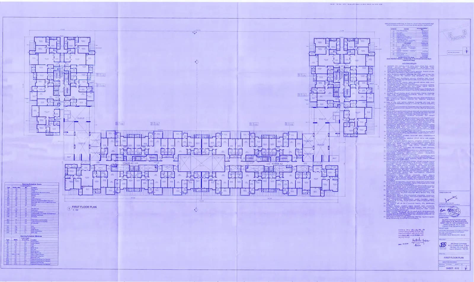 Assetz Zen & Sato: Annexure 21-First Floor Plan (filed with Karnataka RERA)