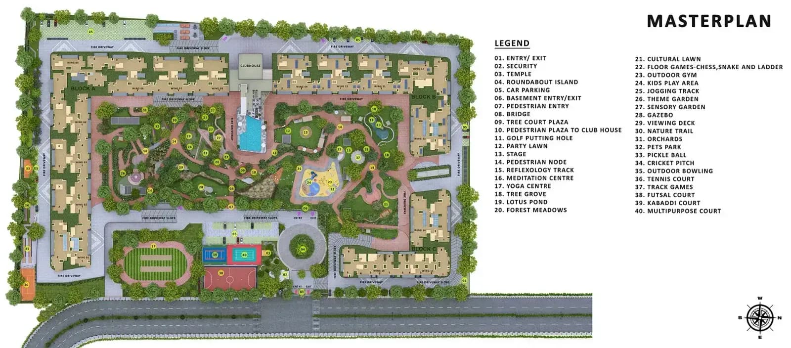Master plan layout of Sattva Vasanta Skye