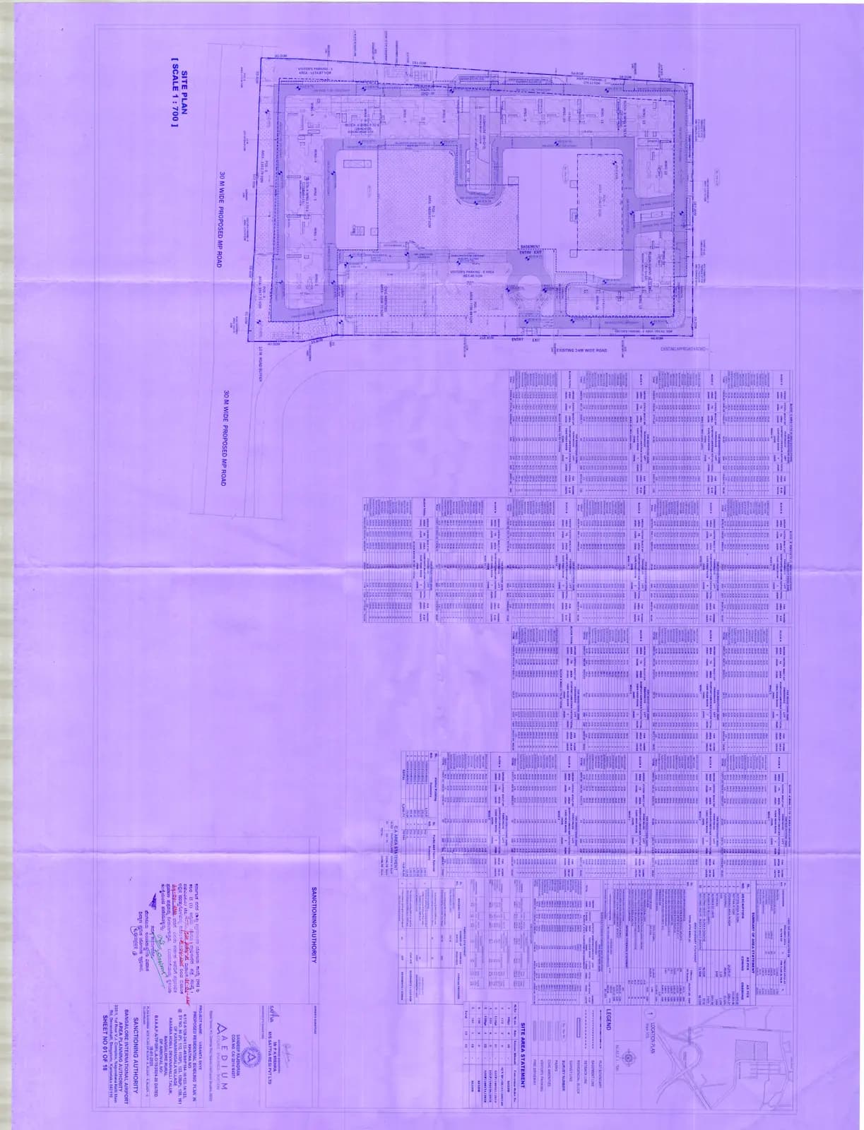 Sattva Vasanta Skye: Approved Building Plan (filed with Karnataka RERA)