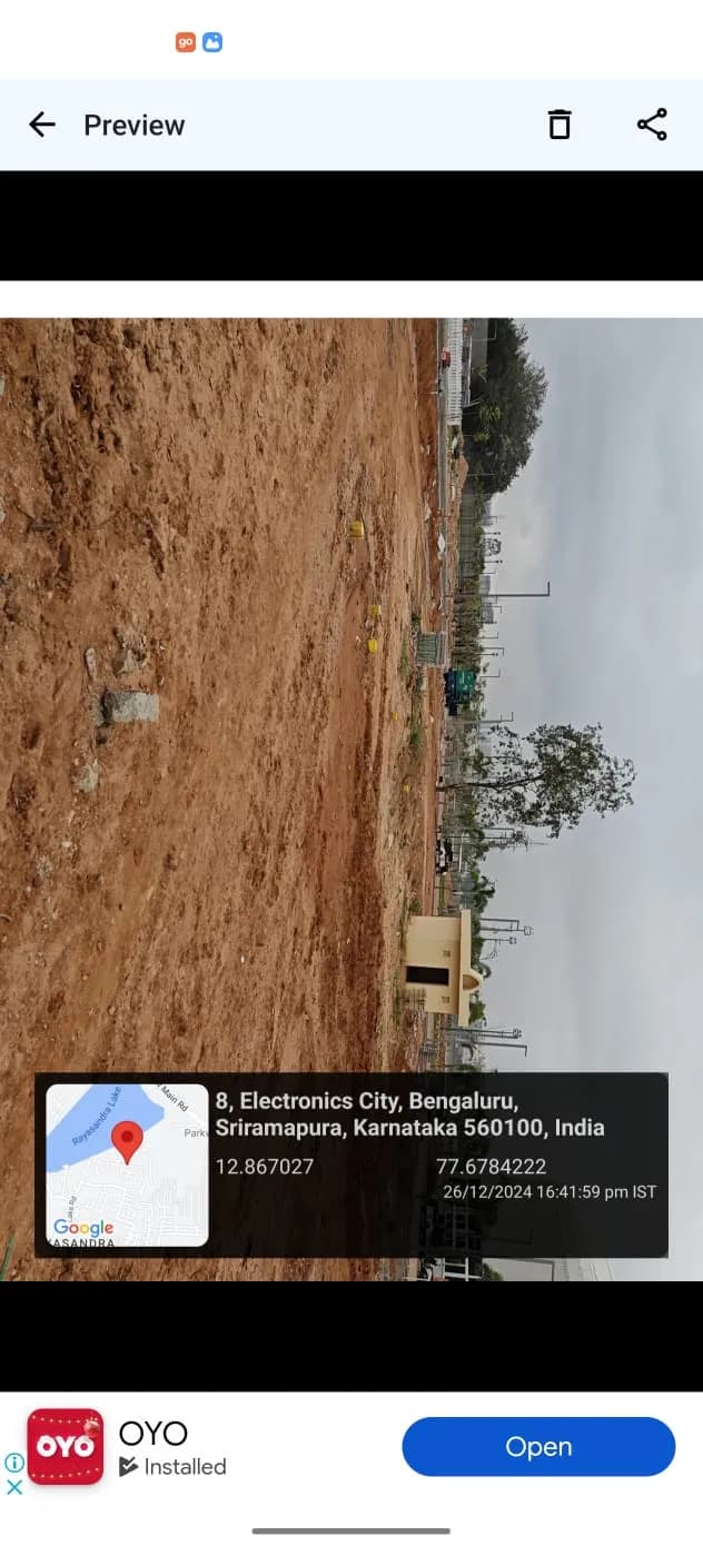 Primetownn Phase 1: Site photo filed with Karnataka RERA