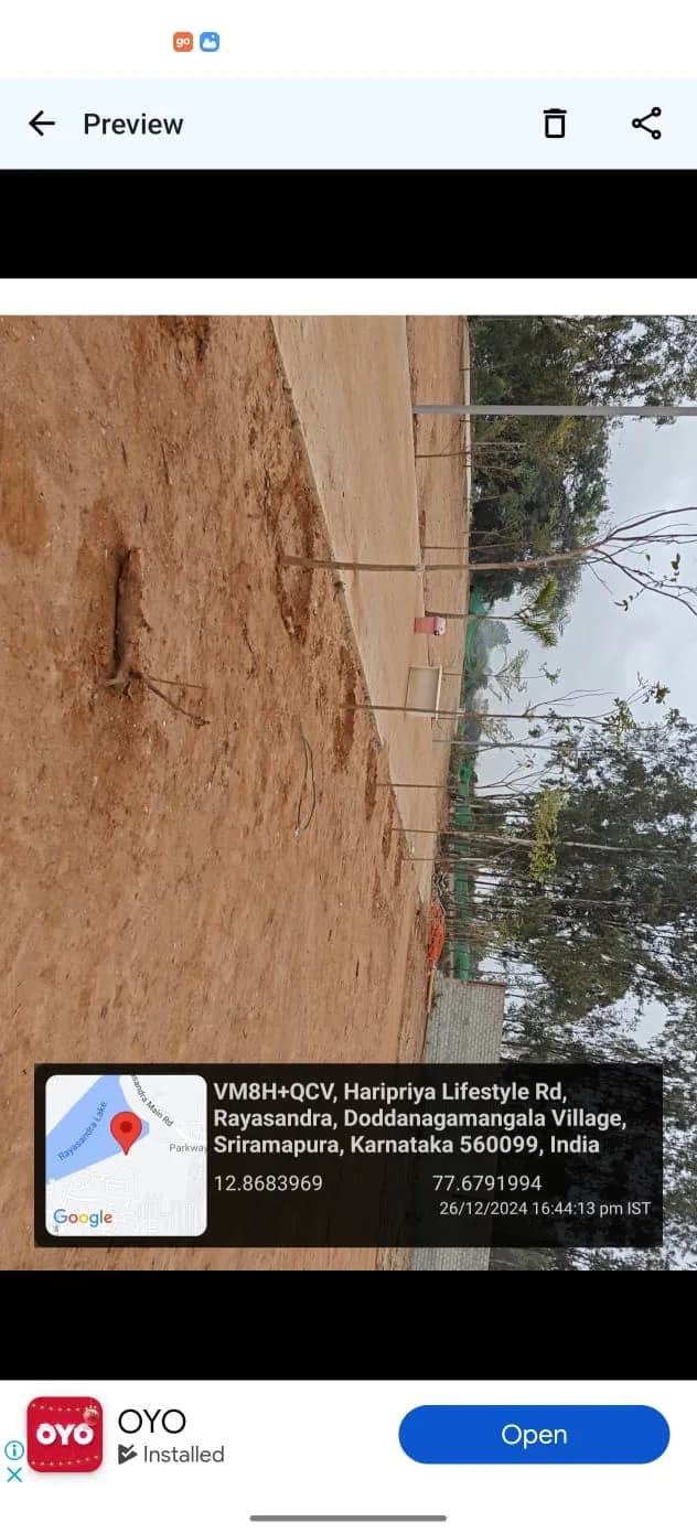 Primetownn Phase 1: Site photo filed with Karnataka RERA