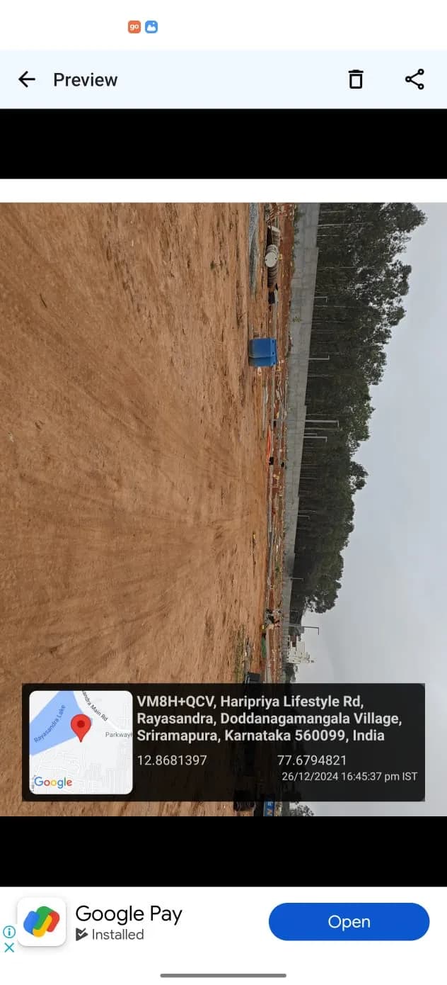Primetownn Phase 1: Site photo filed with Karnataka RERA