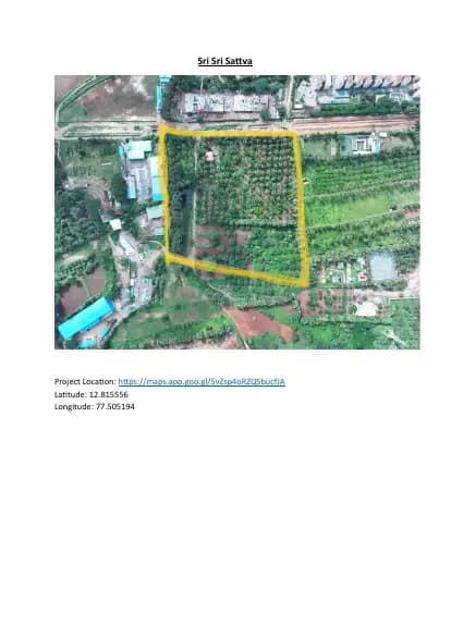 Sri Sri Sattva: 5 Project Location and Demarcation (filed with Karnataka RERA)