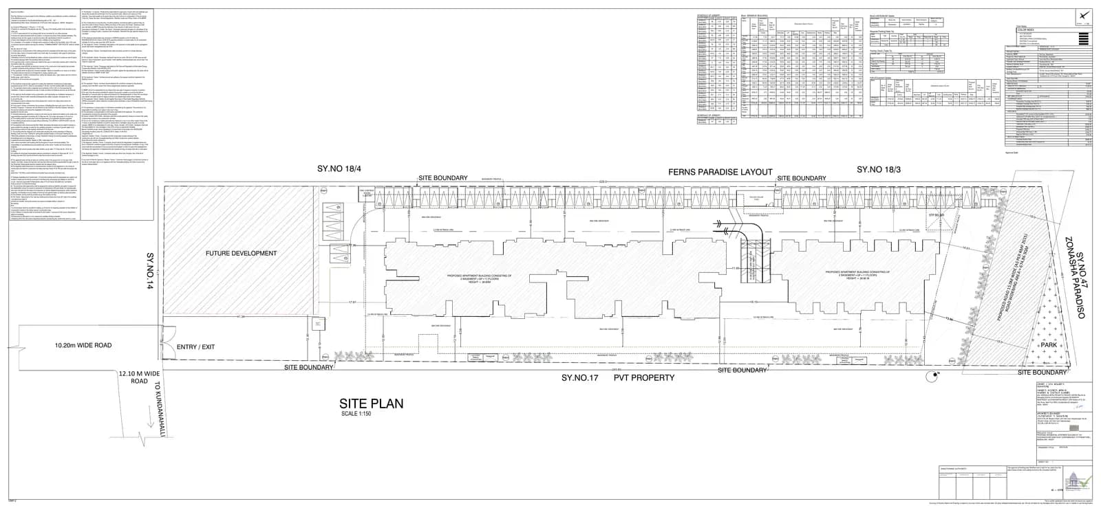 Grandus Sanctuary: 4 Building Plan All Pages, page 1 (filed with Karnataka RERA)