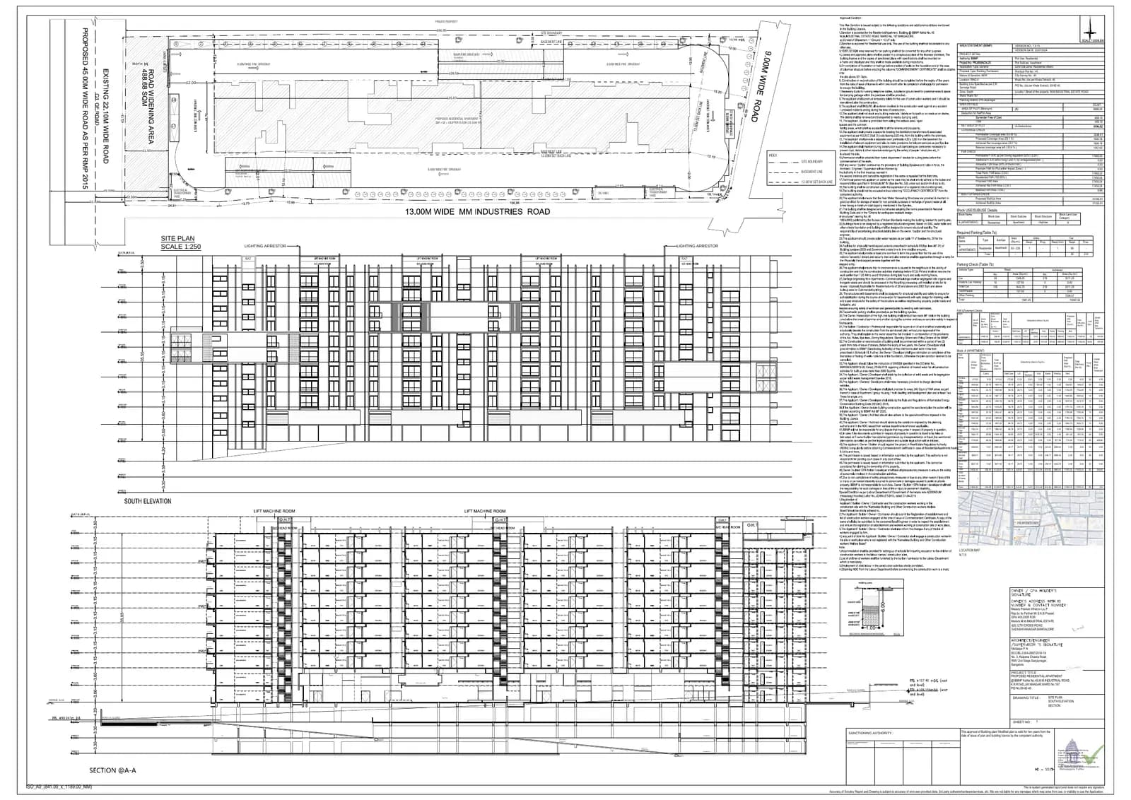 Pramuk MM Magnus: Approved Building Plan, page 1 (filed with Karnataka RERA)