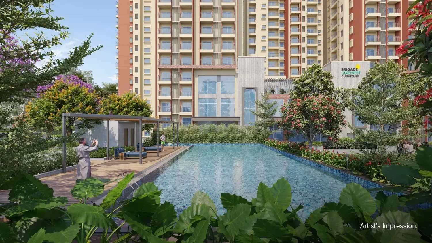 Brigade Lakecrest: Tower elevation with multiple residential units (artist’s impression)
