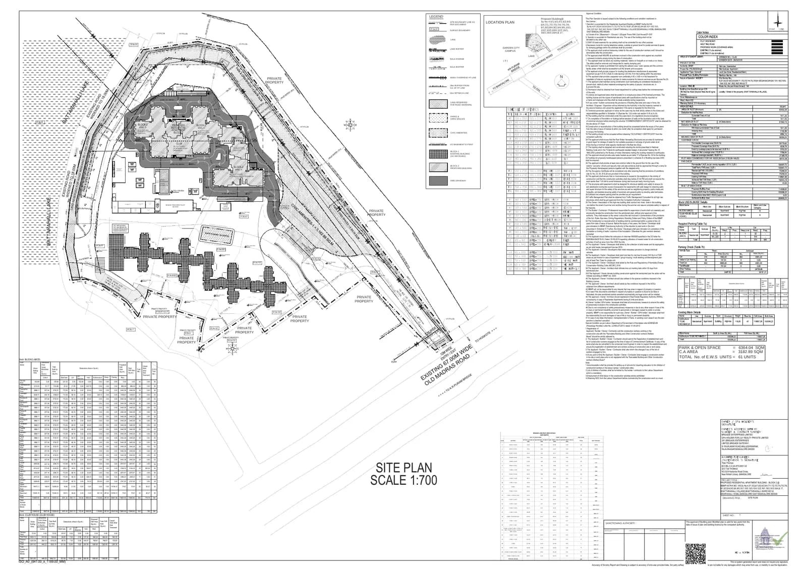 Brigade Lakecrest: Approved Building Plan (filed with Karnataka RERA)
