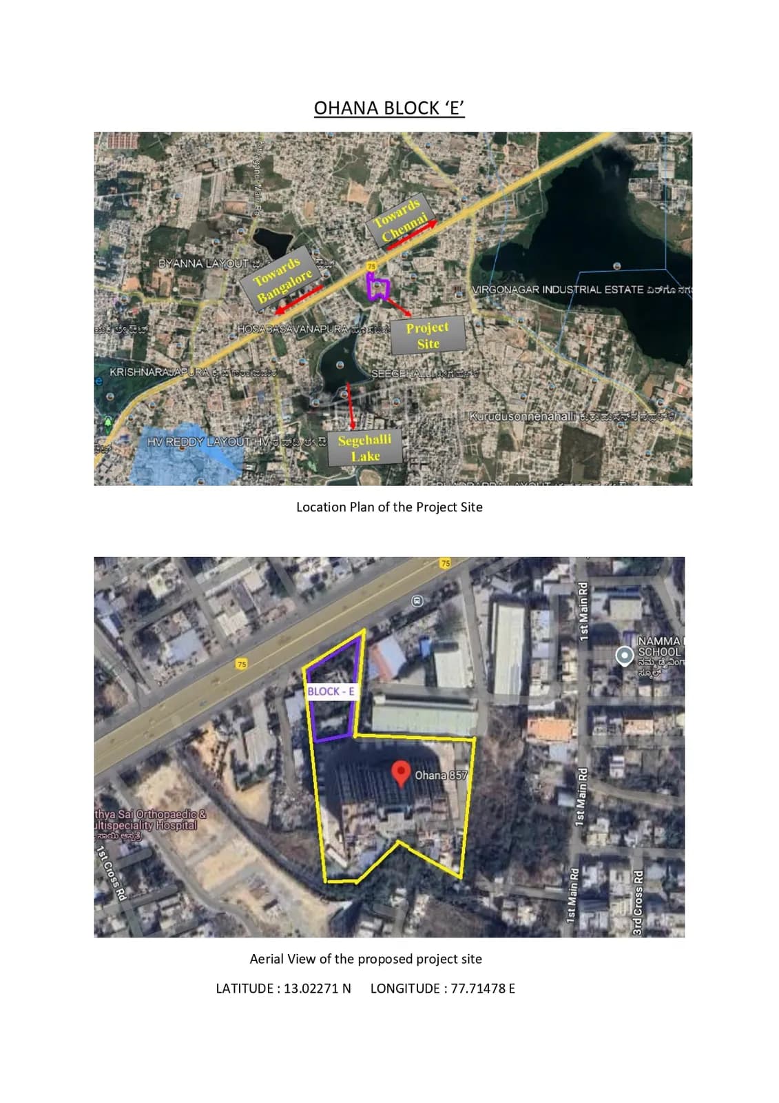 Ohana: Site photo filed with Karnataka RERA