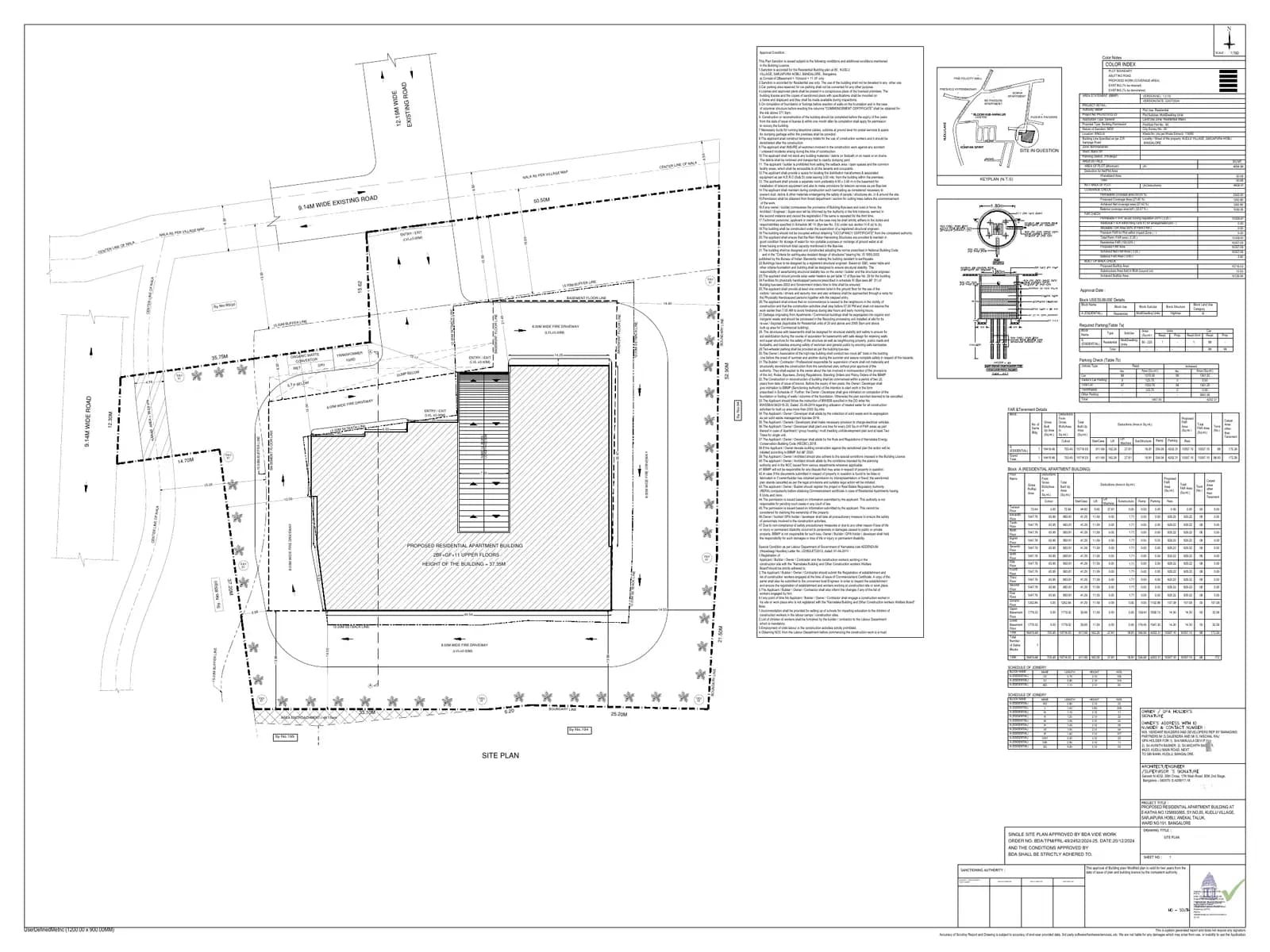 Verdant Tropical Heights: T1 250505 Building Plan Sanction VTH, page 1 (filed with Karnataka RERA)