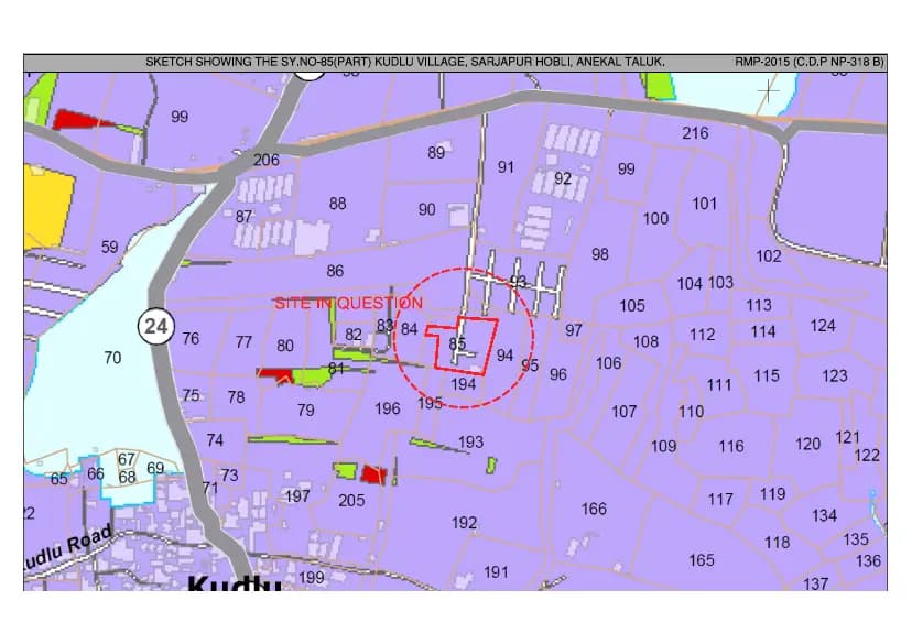 Verdant Tropical Heights: T5 Location & demarcation plan (filed with Karnataka RERA)