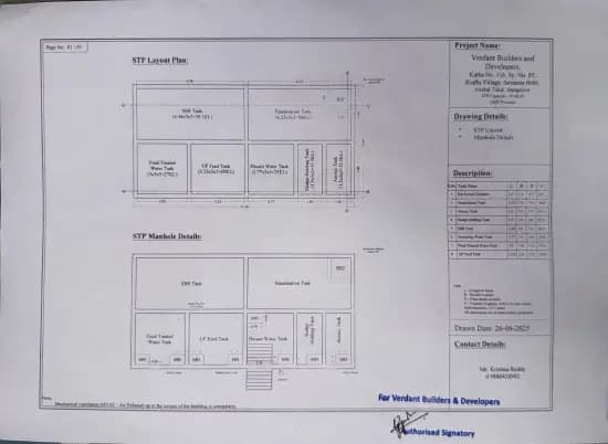Verdant Tropical Heights: E9 VTH STP Layout Plan VTH (filed with Karnataka RERA)