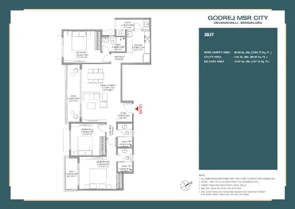 Barca II At Godrej MSR City: Brochure, page 8 (filed with Karnataka RERA)