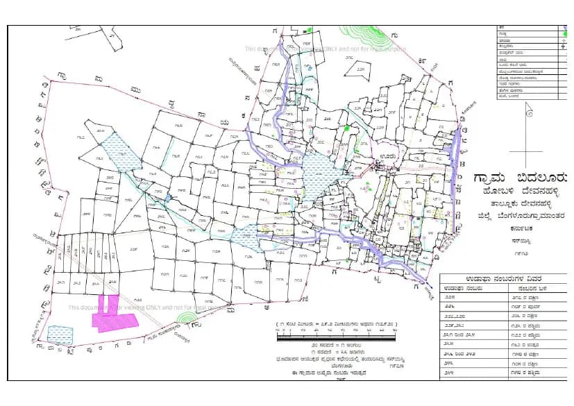 Legacy Mihira: 7 Bidalur village map Demarcation (filed with Karnataka RERA)