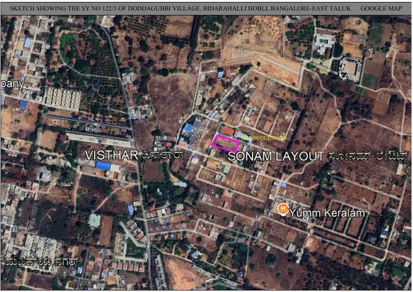 The Pearl Paradise: Doddagubbi -Google map Demarcation (filed with Karnataka RERA)