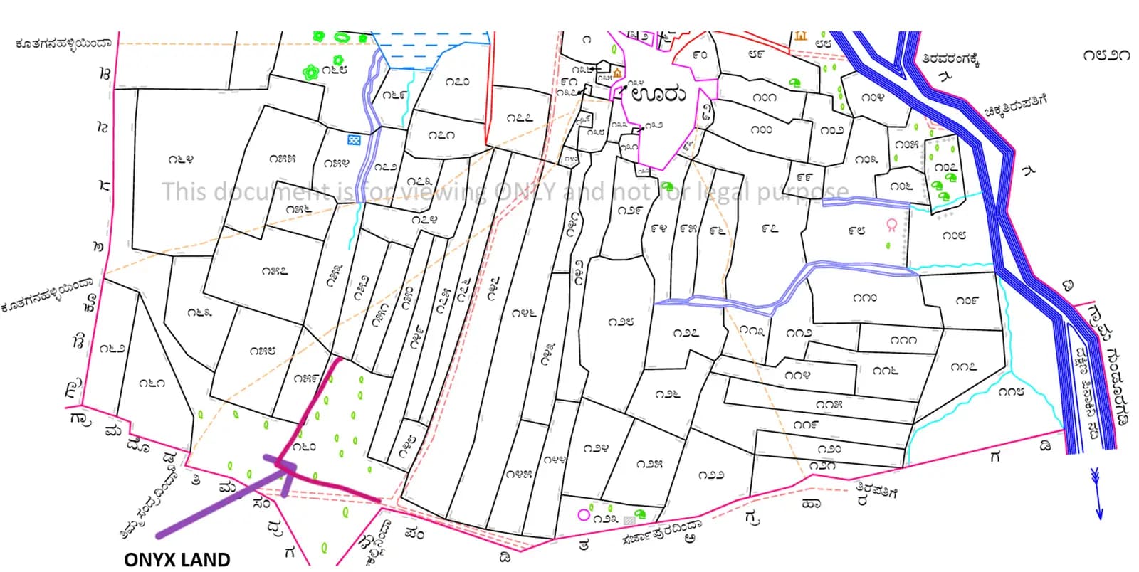 Onyx: VILLAGE_MAP_DEMARCATION.png (filed with Karnataka RERA)
