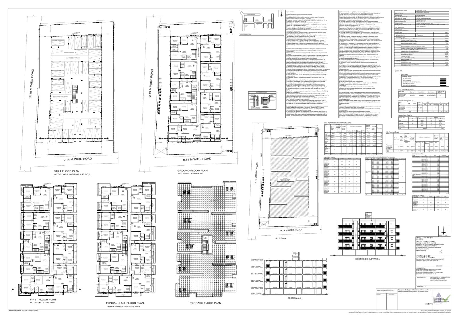The Golden Gate House: Approved Building Plan (filed with Karnataka RERA)