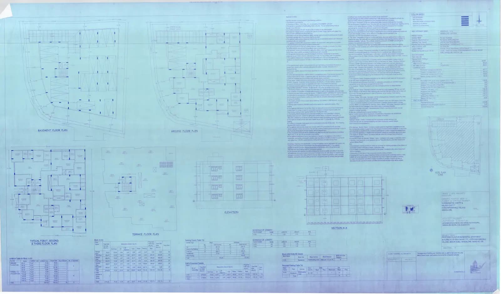 Perody Peepal Tree: 2 Approved Plan (filed with Karnataka RERA)