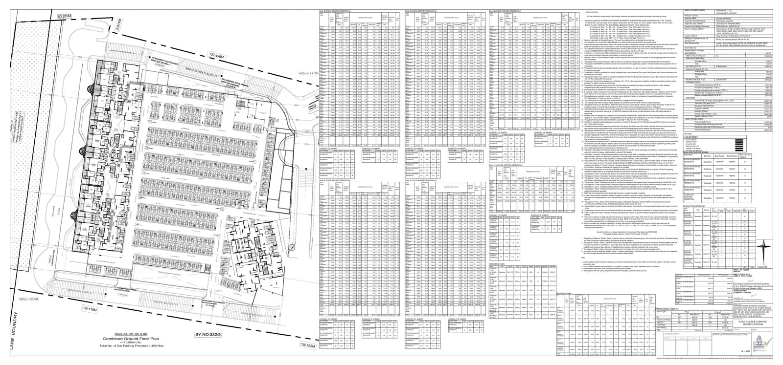 Azur: Ground floor Plan-Tower 8A to 8D and Club House-Azur-4 (filed with Karnataka RERA)