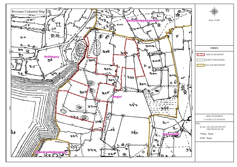 Azur: Begur Village Map Demarcation.pdf (filed with Karnataka RERA)