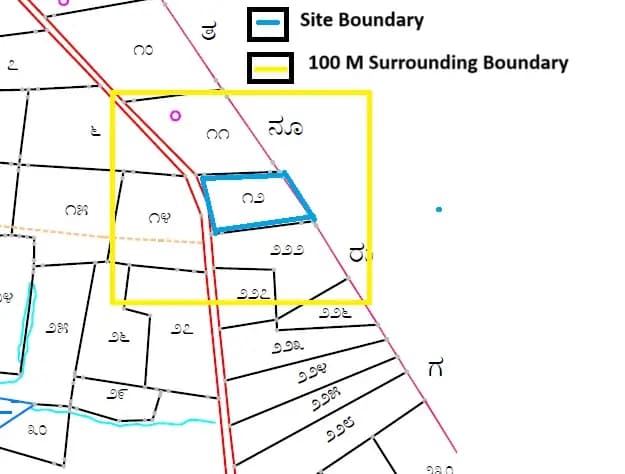TVS Emerald Auralis: Village Map Demarcation.jpg (filed with Karnataka RERA)
