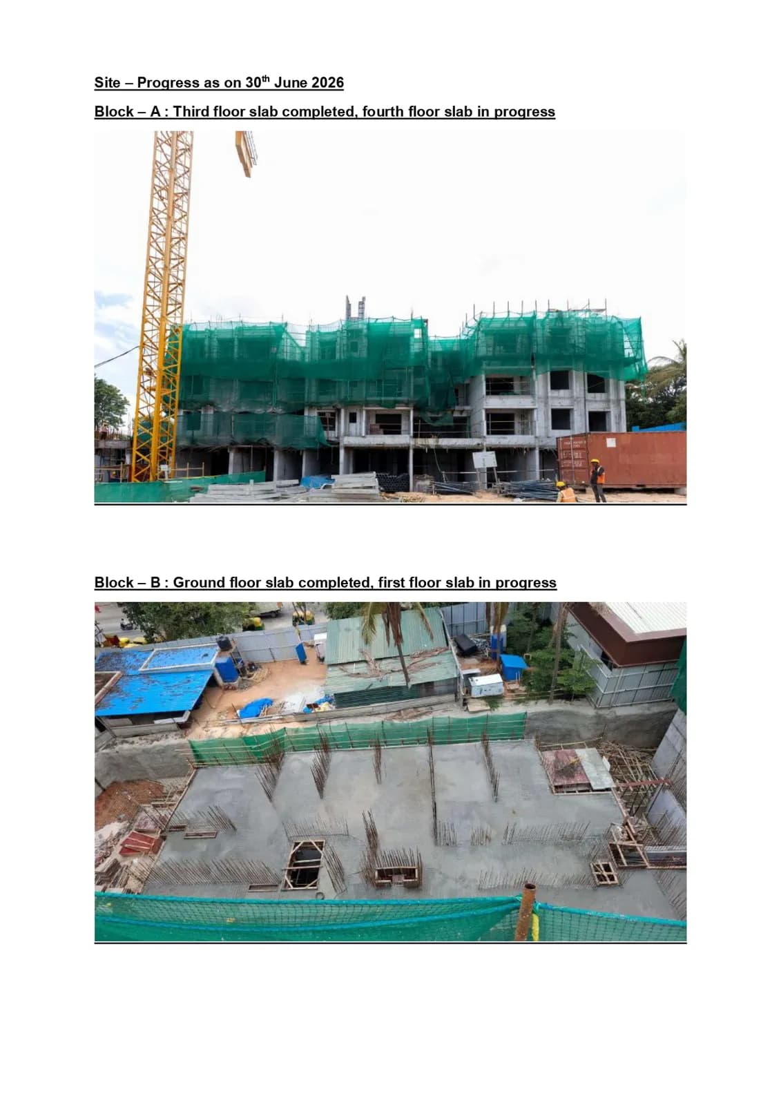 TVS Emerald Auralis: Site photo filed with Karnataka RERA