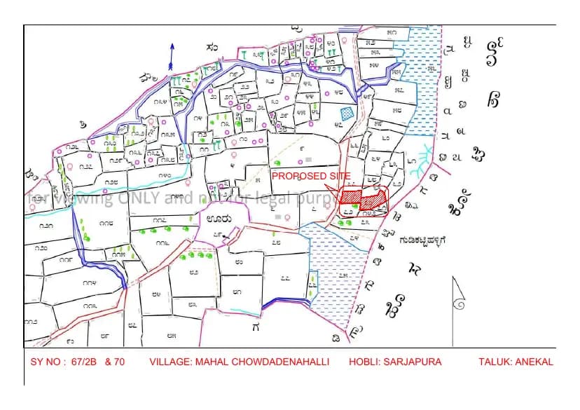 Royal Nest: VILLAGE MAP Demarcation.pdf (filed with Karnataka RERA)