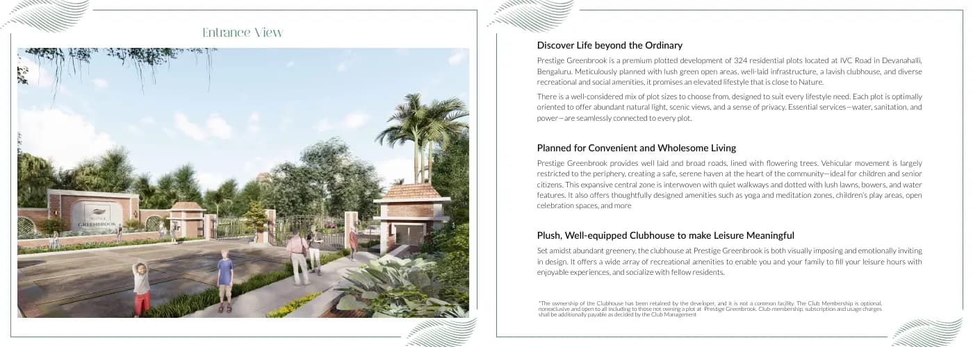 Prestige Greenbrook: Brochure, page 2 (filed with Karnataka RERA)
