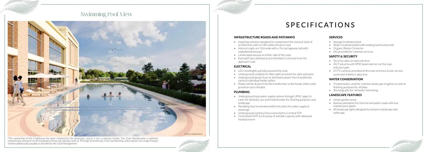 Prestige Greenbrook: Brochure, page 8 (filed with Karnataka RERA)