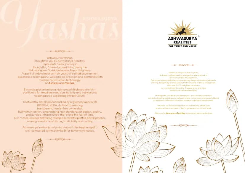 Yashas: Brochure, page 2 (filed with Karnataka RERA)