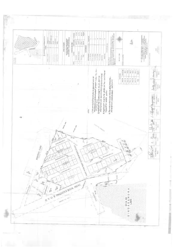 Singasandra AEHBCS Layout: Approved Sanctioned Plan (filed with Karnataka RERA)