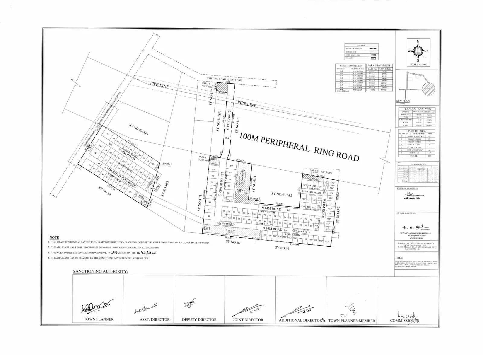 KNS Aura: Approved Layout Plan/Demarcation Plan (filed with Karnataka RERA)
