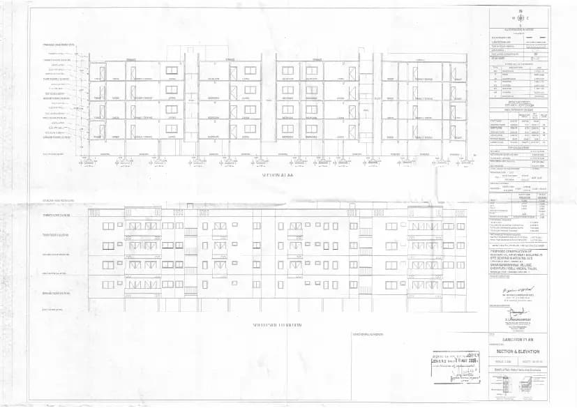 Varshith Vistas: Approved Building Plan, page 1 (filed with Karnataka RERA)