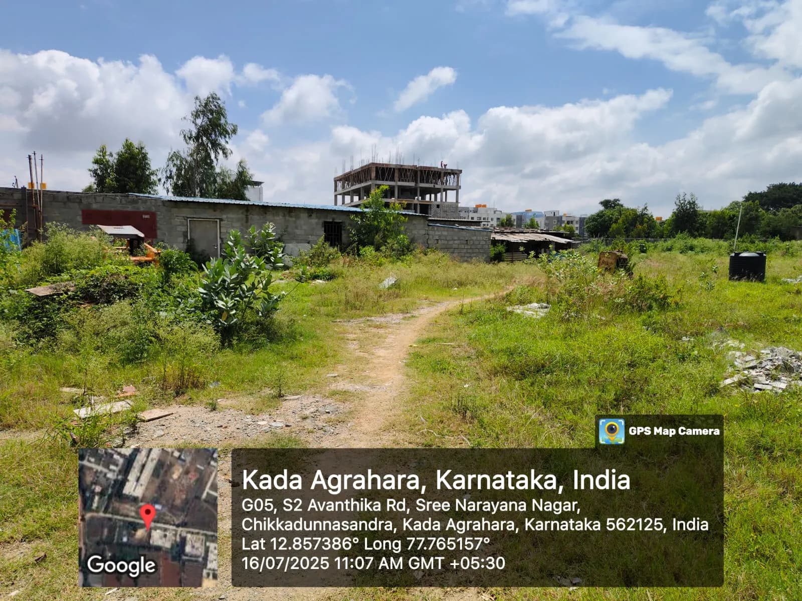 Binary Etania: Site photo filed with Karnataka RERA