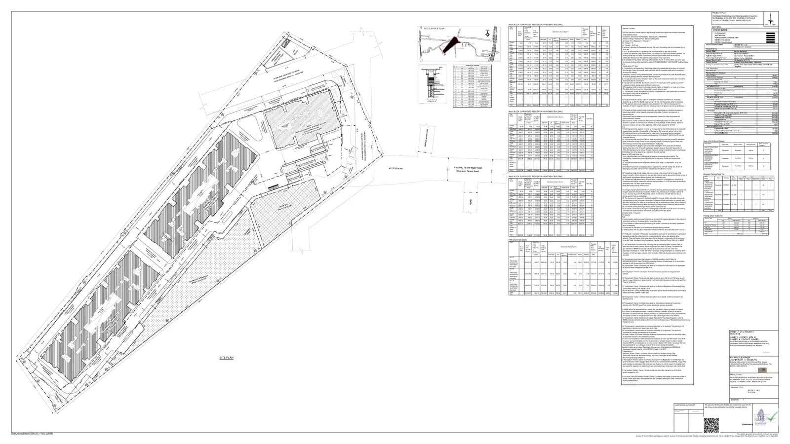 Sobha Magnus: 1 BBMP Building Plan Sobha Magnus, page 1 (filed with Karnataka RERA)