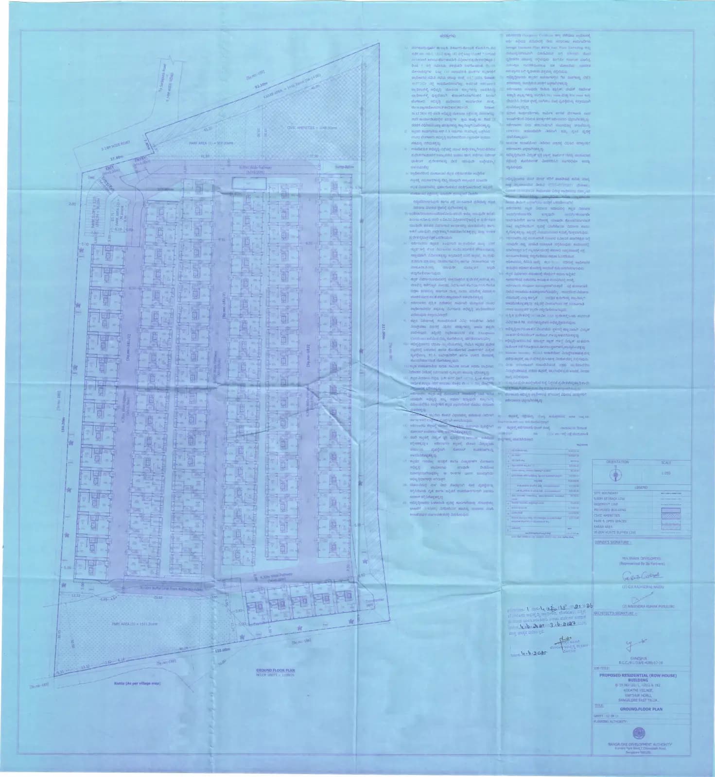 Bandu Eco Crest: 2 2 BDA Ground Floor Plan.pdf (filed with Karnataka RERA)