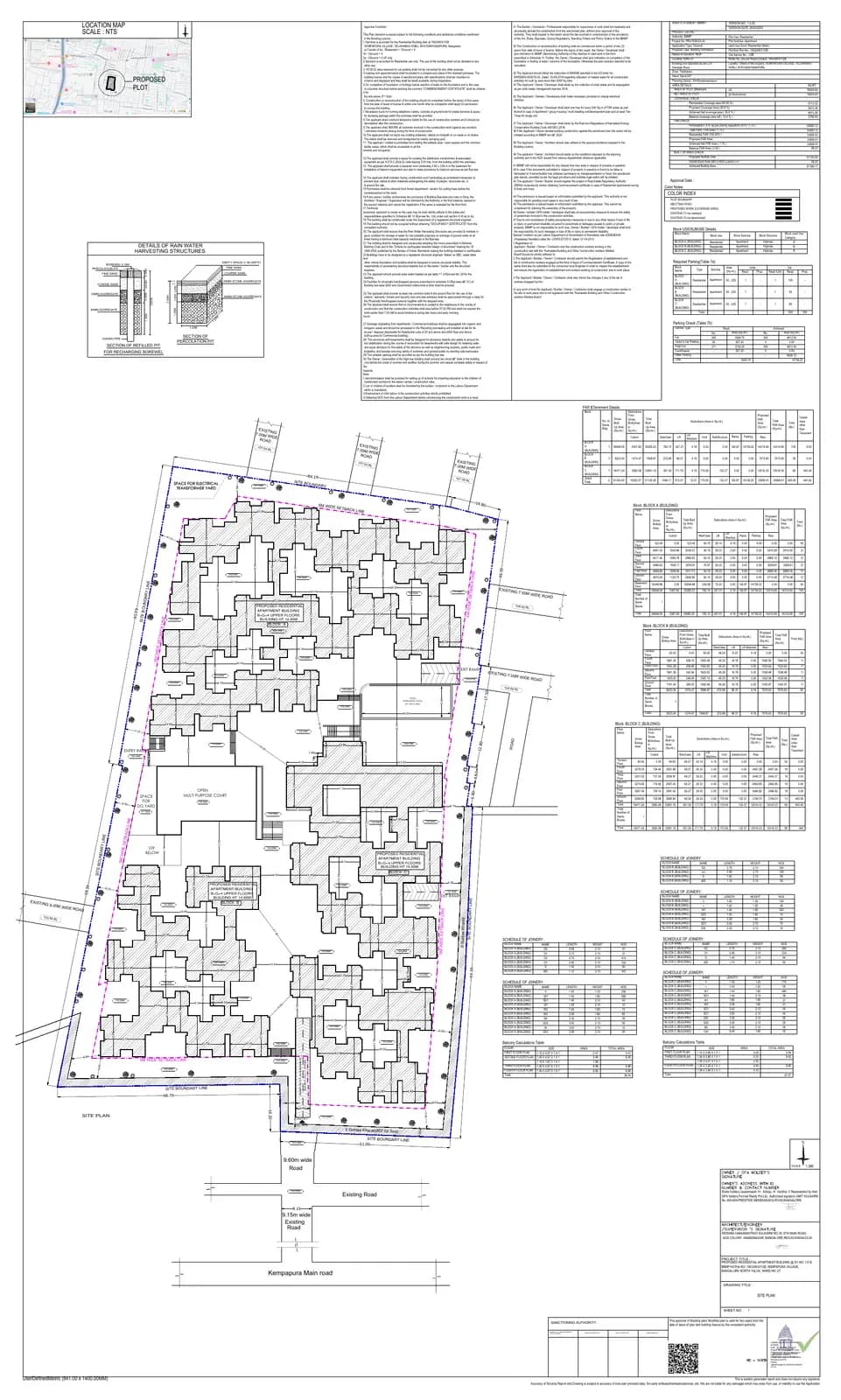 The Formist Mandala: Approved Building Plan, page 1 (filed with Karnataka RERA)