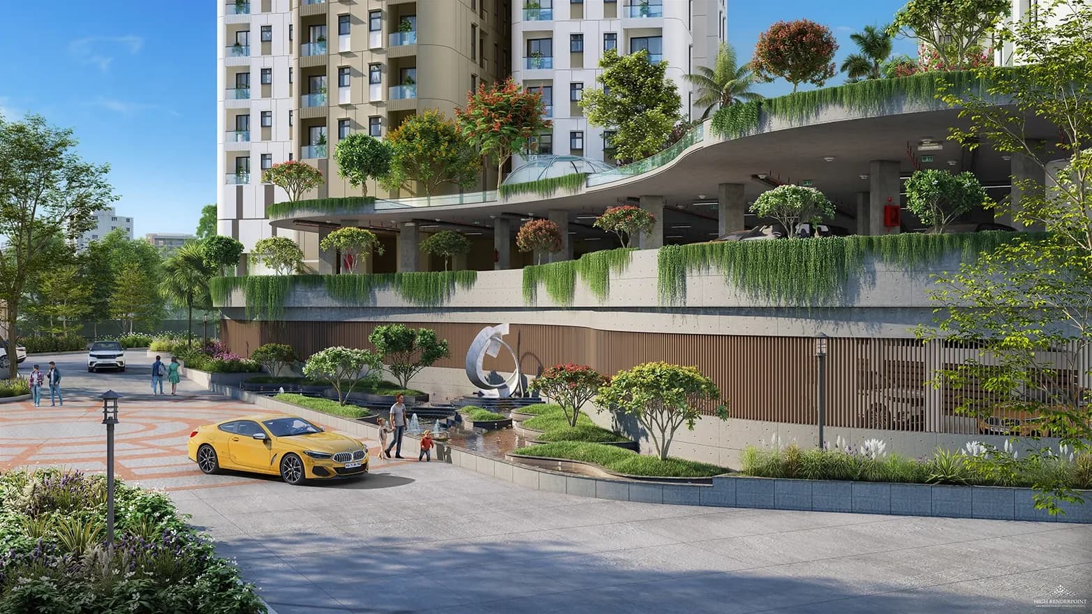 Sattva Aaranya: Entrance water body and landscaping (artist’s impression)