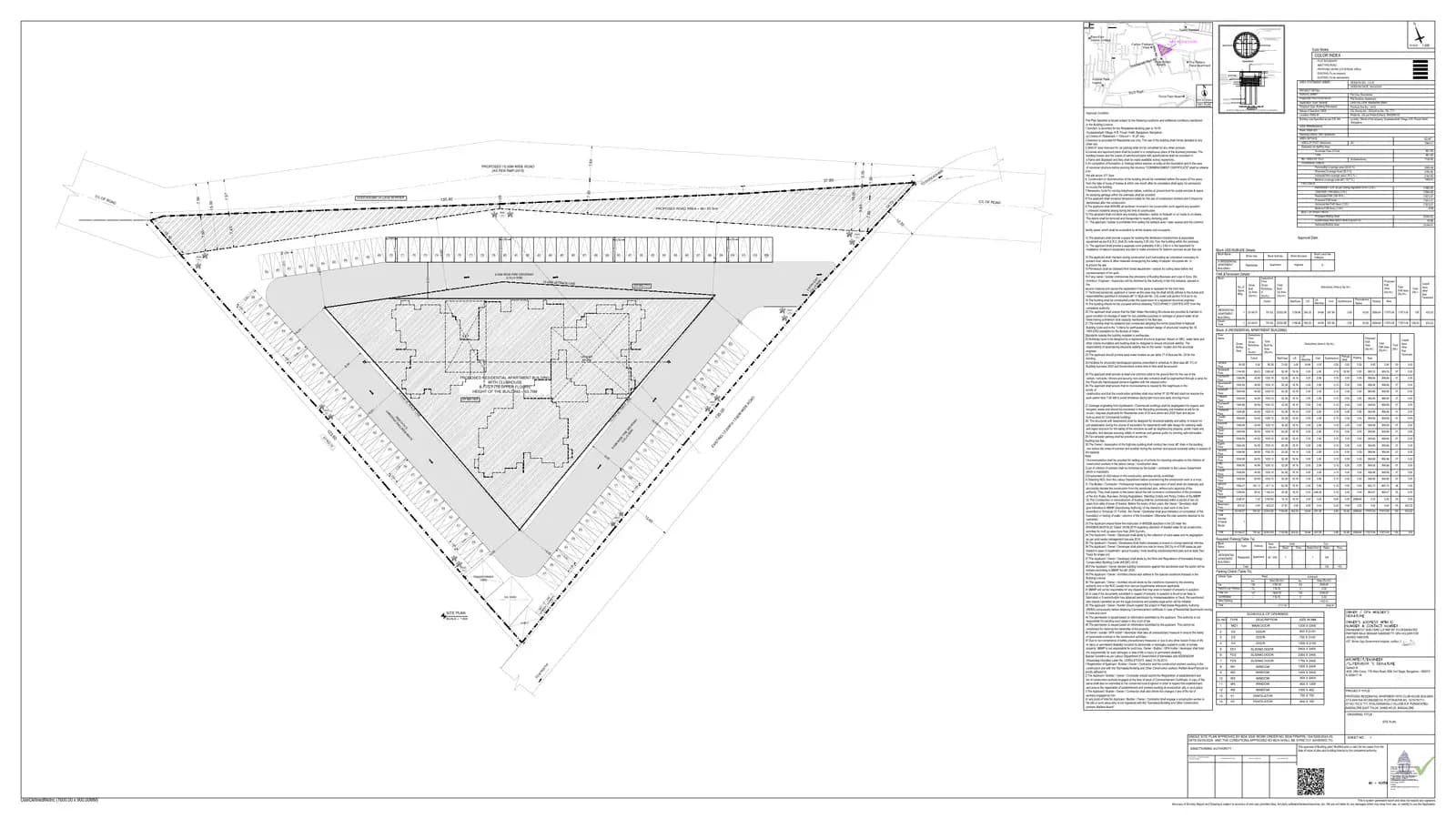 Disha Symphony Heights: Approved Building Plan, page 1 (filed with Karnataka RERA)