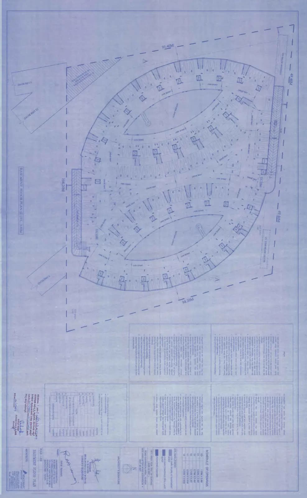 Le Chateau Oval: 15 Basement Floor Plan (filed with Karnataka RERA)