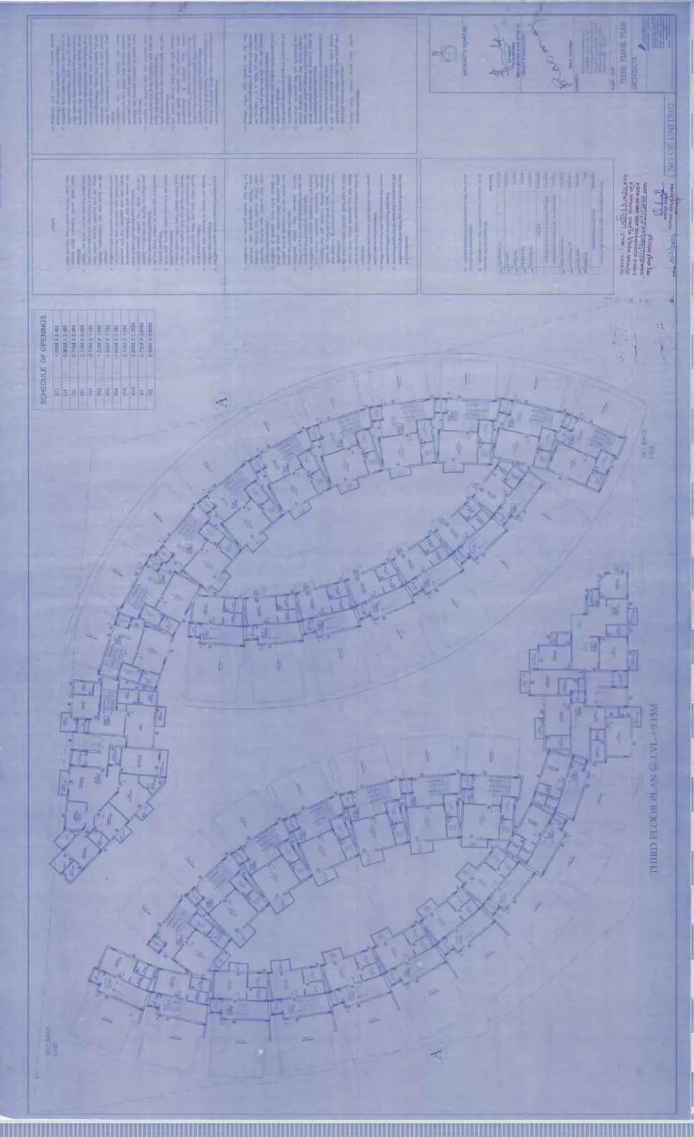 Le Chateau Oval: 15 Third Floor Plan (filed with Karnataka RERA)